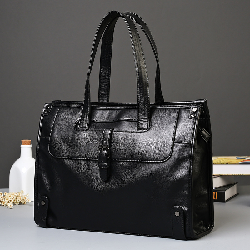 New Men's Bag Casual Handbag Shoulder Bag Large Capacity Men's Messenger Bag Pu Leather Business Travel Bag Men's Bag