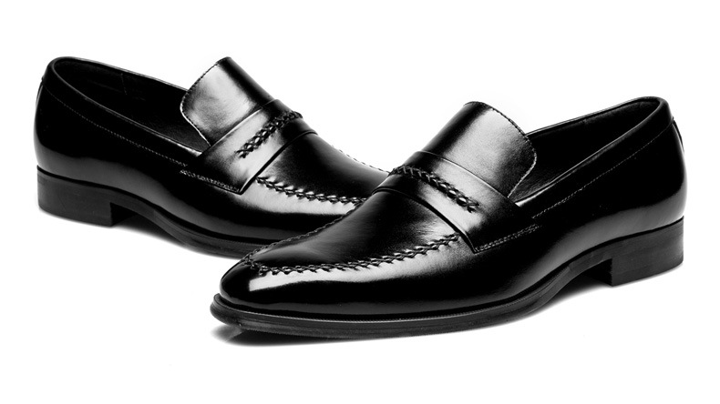 查理2016真皮时尚男鞋浅口圆头舒适头层牛皮商务鞋一件代发