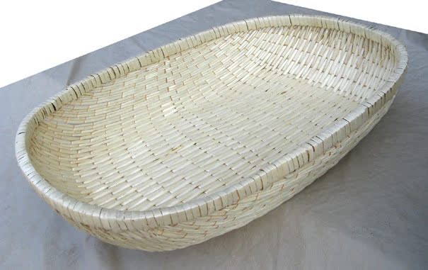 34803 饭店酒店食堂干果店装馒头 手工编织柳条食品筐 一级柳圆斗