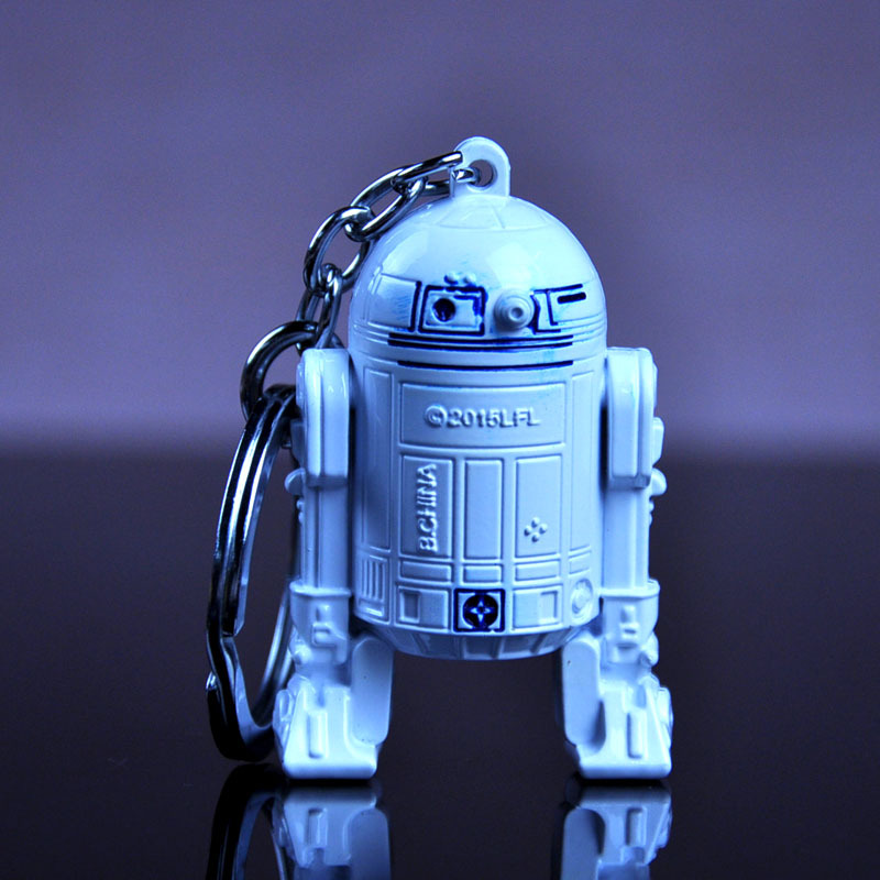 速卖通新款星球大战r2d2立体机器人钥匙扣创意礼品汽车挂件