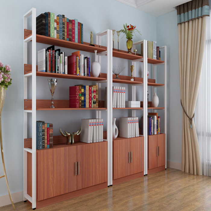 钢木书架货柜置物架储物架展示架组合柜超市用组合生产加工批发