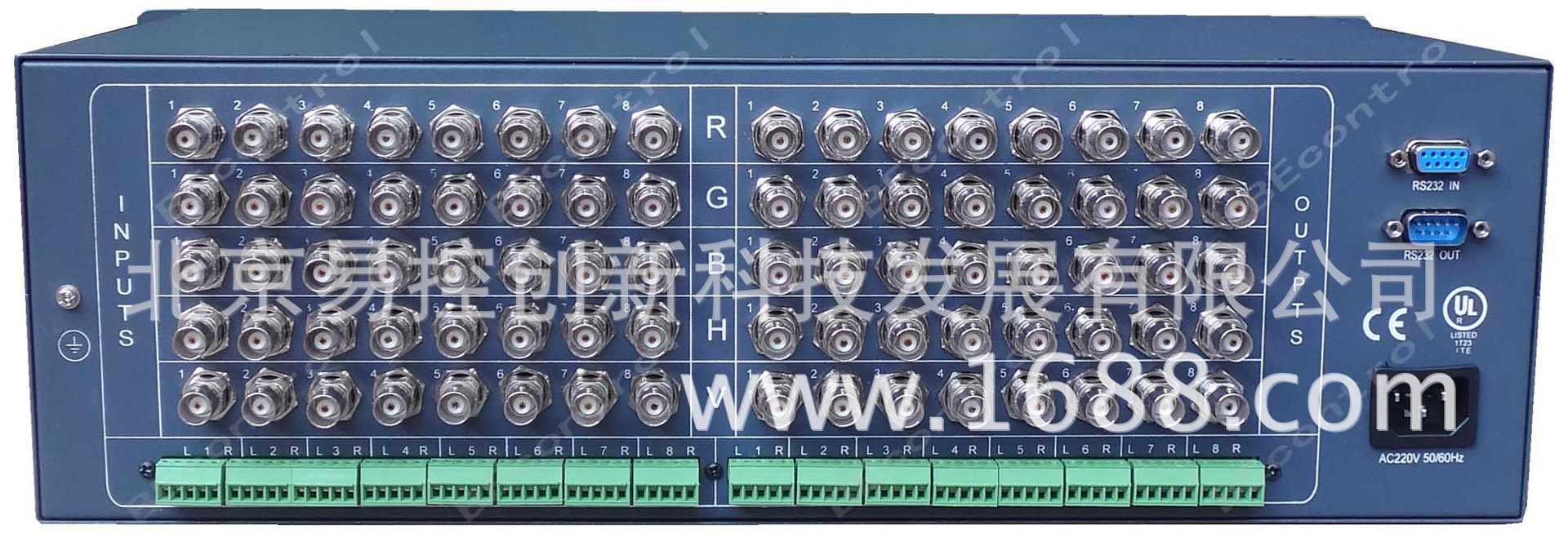 8进8出RGB矩阵切换器（加音频） rgb音视频矩阵切换器 RGB矩阵