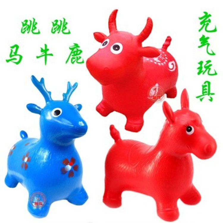 Factory Direct Inflatable Toys Thickened Jumping Animal Deer Wholesale Jumping Horse