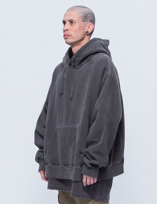 椰子season3宽松oversize酵洗做旧重磅高街纯色洗水帽衫kanye侃爷