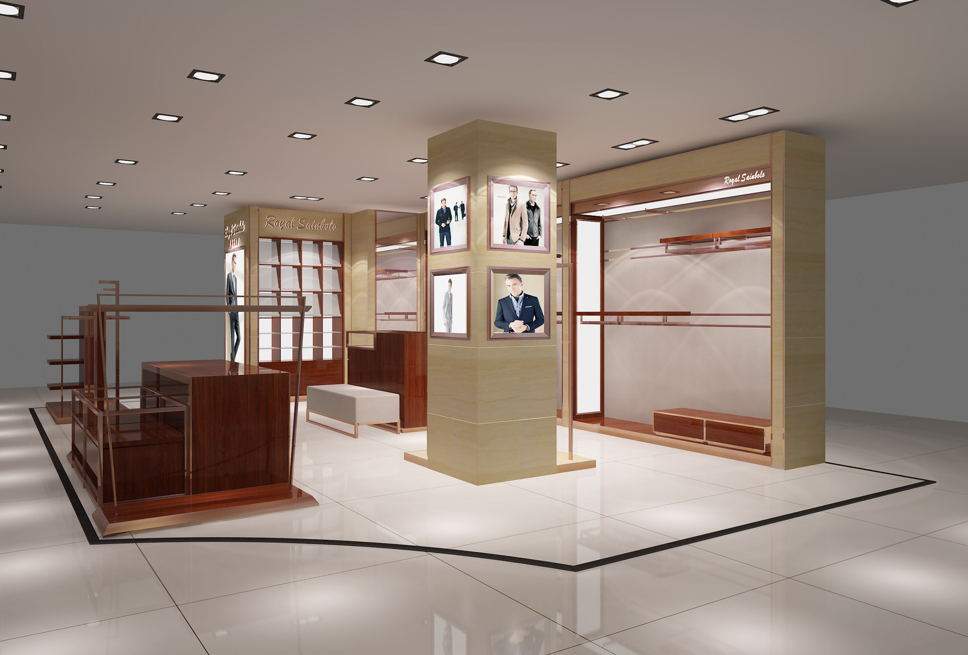 专业定制木制烤漆_商务男包展柜_皮具展柜 轻奢品牌鞋柜