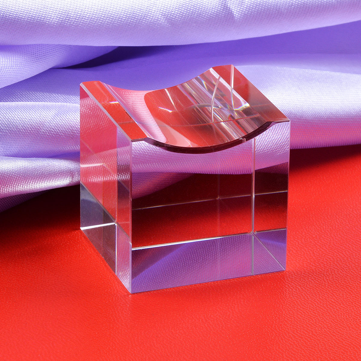 水晶钻石底座有凹工艺摆件 水晶方体底座工厂批发价水晶纸镇现货