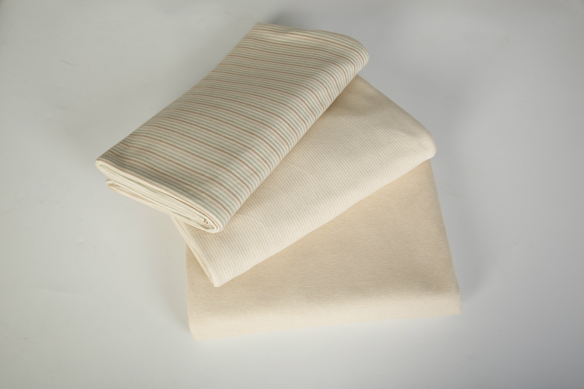 针织条纹棉料婴幼儿童针织面料精梳棉彩棉面料纺织彩棉针织棉面料