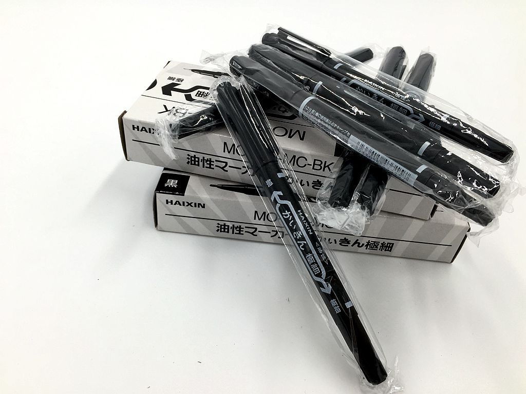 小双头极细记号笔 物流笔 打包记号笔 快递记号笔 油性画号笔批发