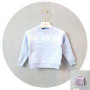 1-5岁小童 2016秋冬新品 韩国品牌女童雪花羊绒毛衣 针织衫 