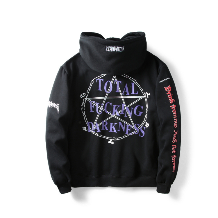 16欧美最新潮牌vetements魔法阵连帽卫衣 男女大码宽松加绒帽衫