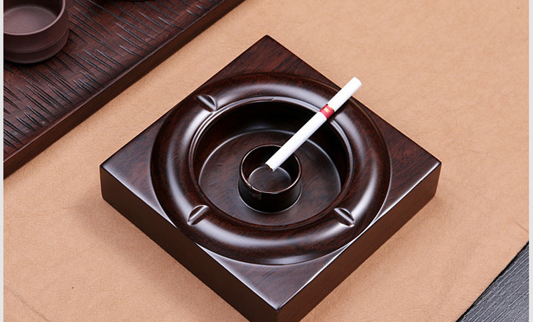 黑檀木烟灰缸 创意实木烟灰缸 高档实木礼品烟具 厂家批发直销