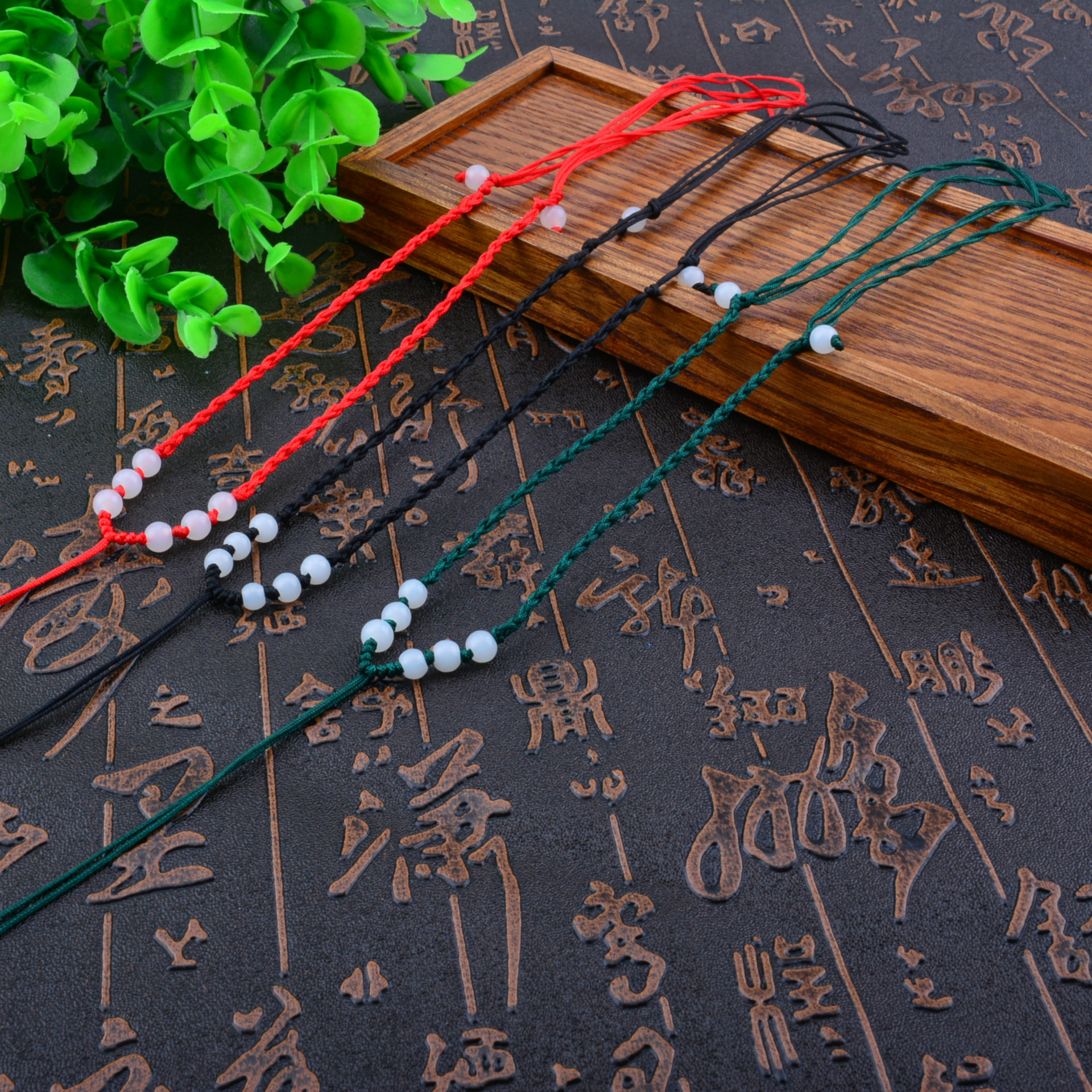 编织8八珠项链绳珠宝金银吊坠挂绳diy饰品配线民族风首饰pl022