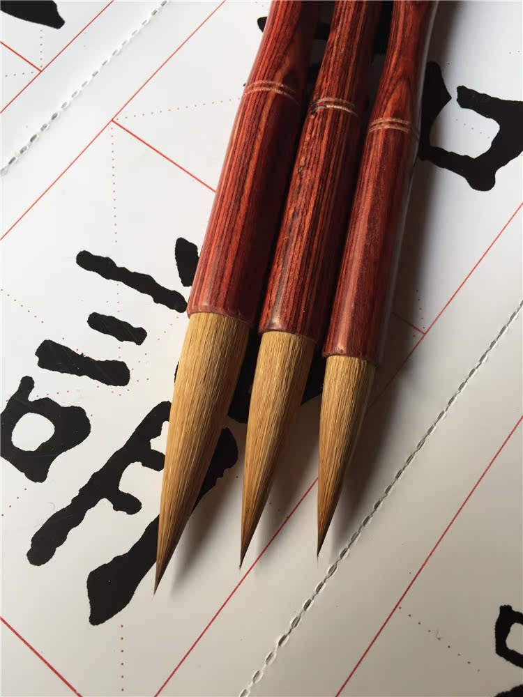厂家批发中国梦系列狼毫大中小楷 精品毛笔 书画大师级专用画笔