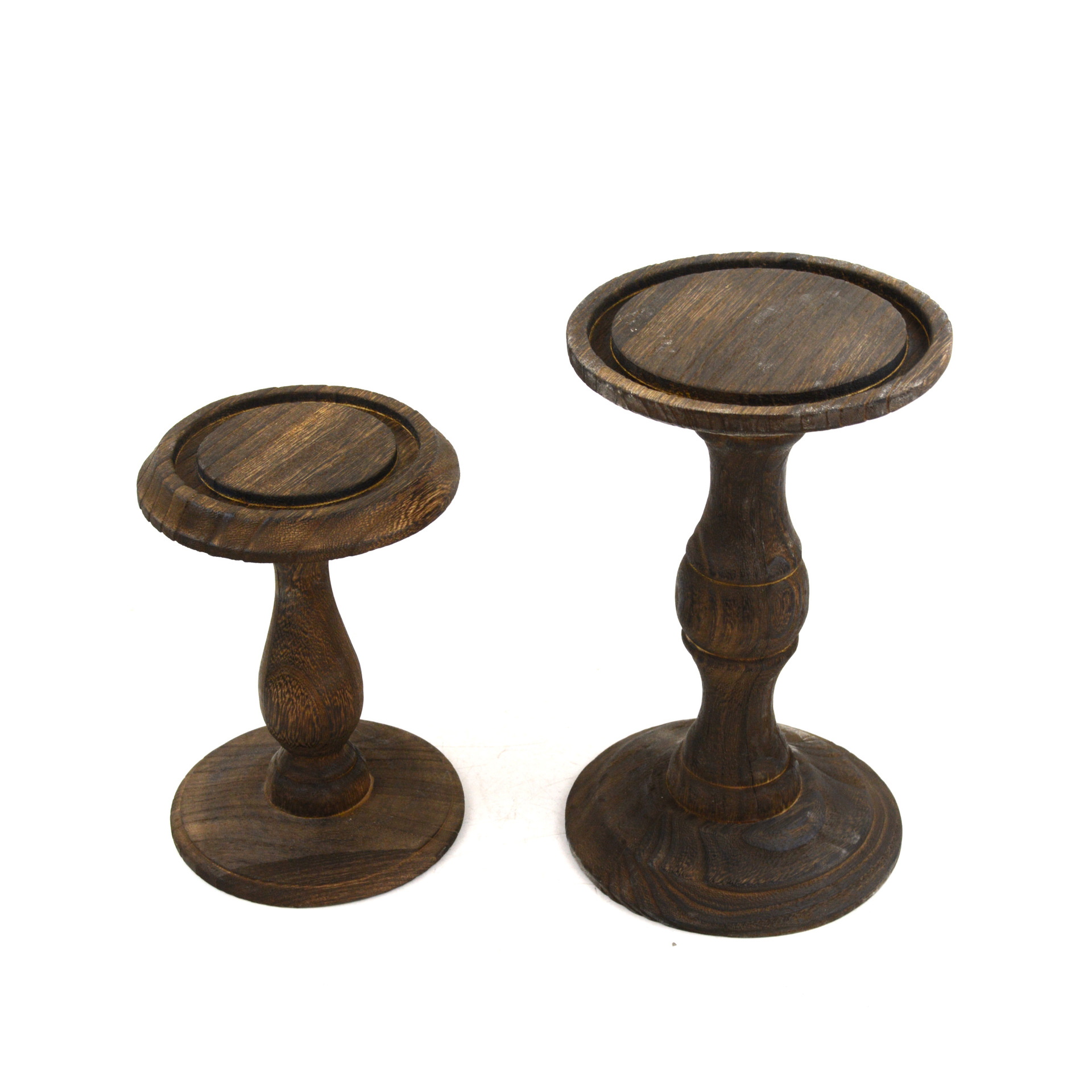 炭烧实木圆形底托松木炭烧玻璃罩底托木质工艺品玻璃罩底座