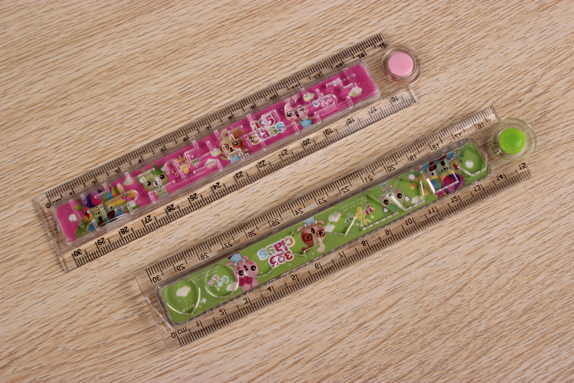 小鱼儿卡通可折叠儿童画尺30cm 尺子文具批发厂家学生学习用品