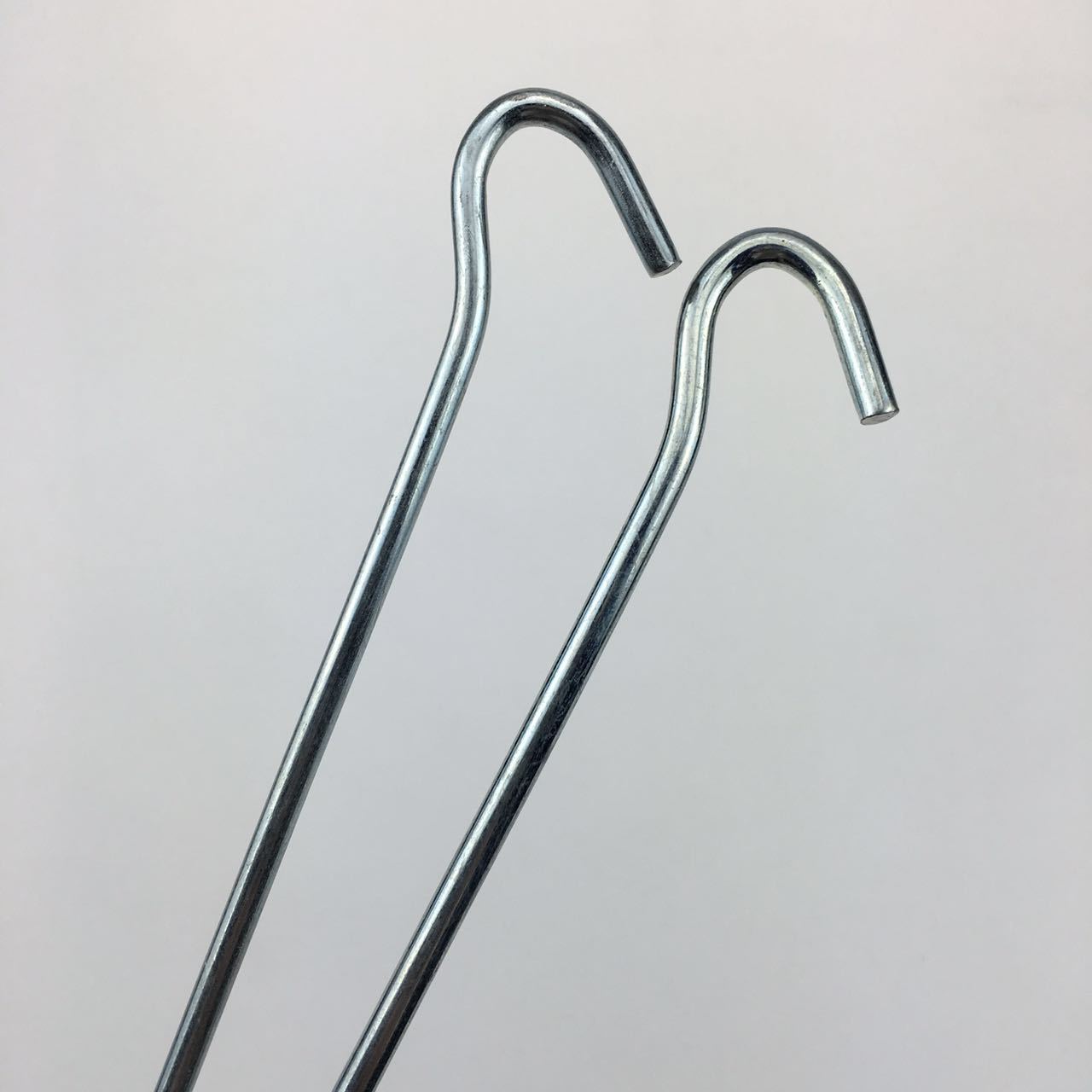 厂家直销 户外旅游用品营地帐篷配件 问字型弯钩加长款铁地钉30cm