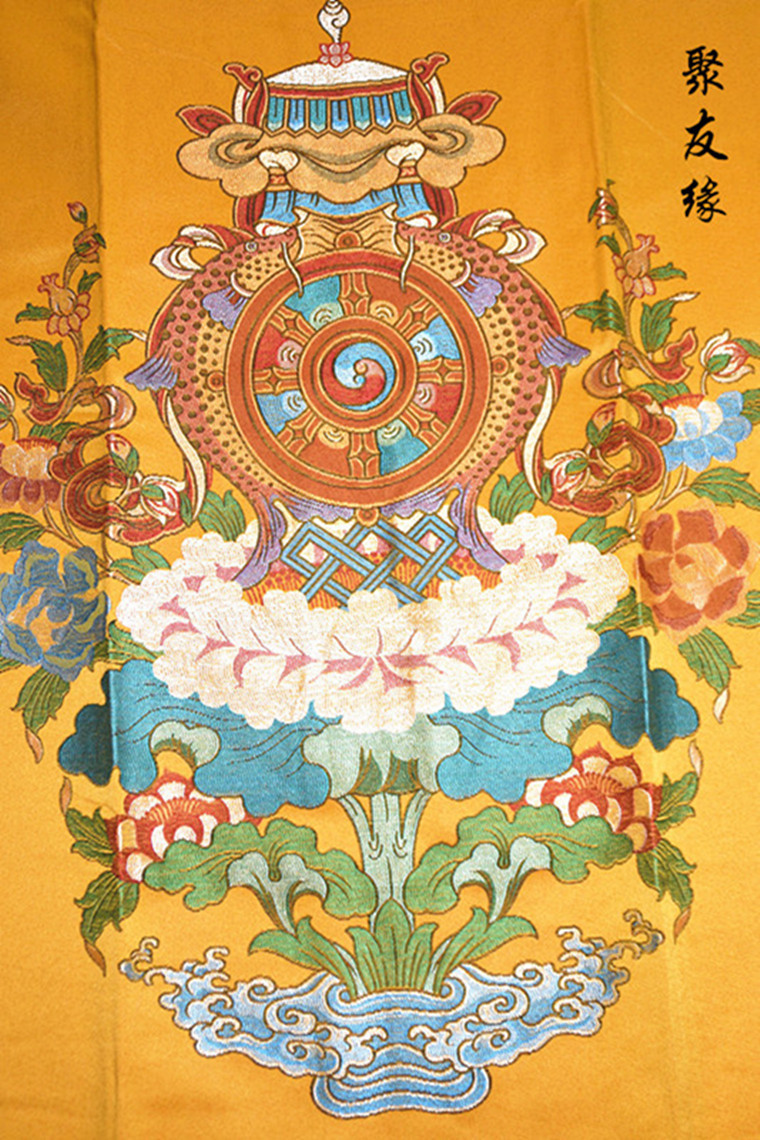 尼泊尔门帘 高档 加厚丝绵宝瓶八宝 藏式佛堂门帘 热销