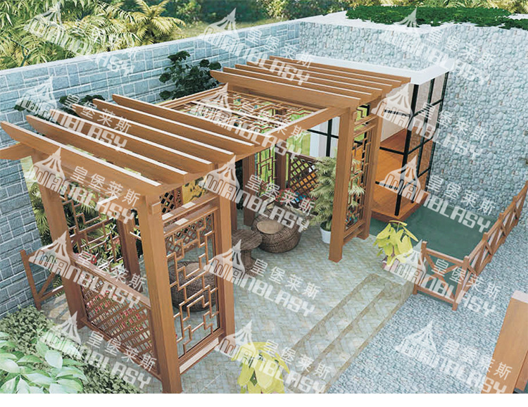 防腐景观葡萄架 户外阳台庭院木塑爬藤花架廊架 景观工程一件代发