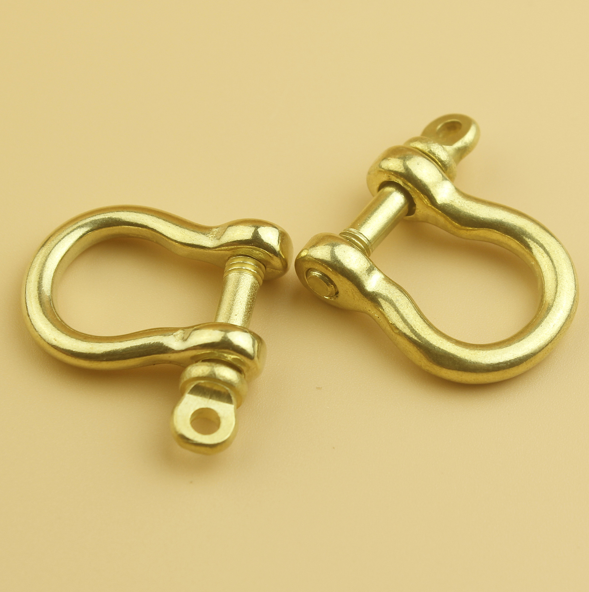 手工皮具箱包配件 铜扣d环u型扣 纯铜马蹄扣 黄铜马蹄扣10mm