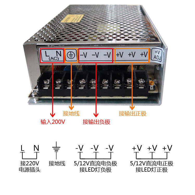 电源接法示意图
