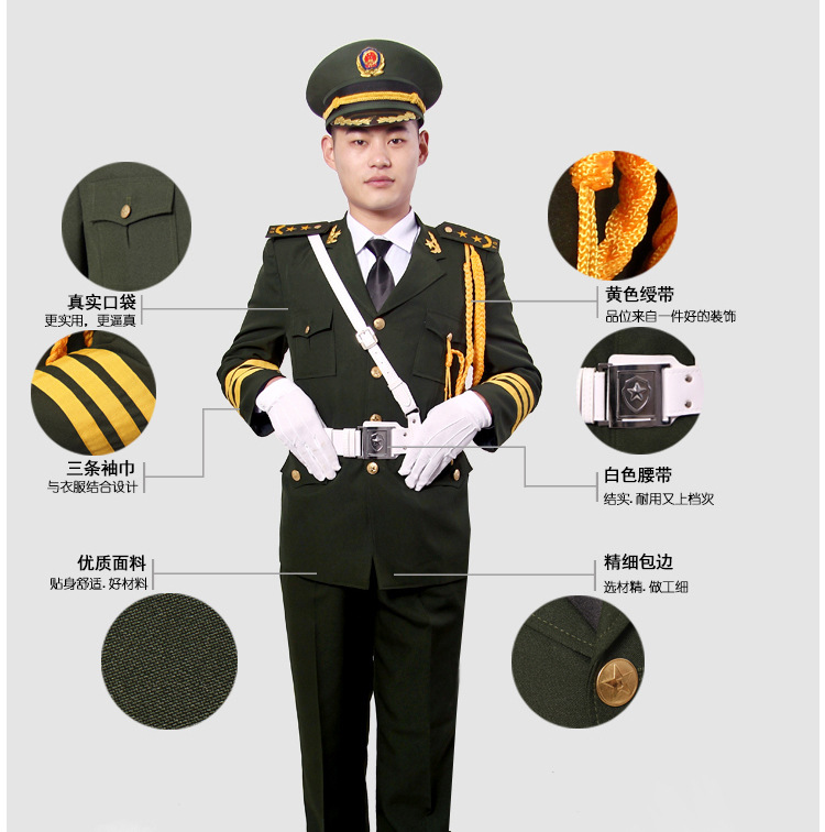 军装礼服绶带戴错了图片