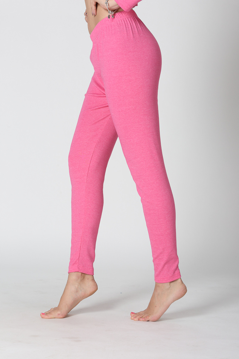 批发2018新款秋冬女式彩棉加肥加大棉秋裤不加绒保暖裤线裤  