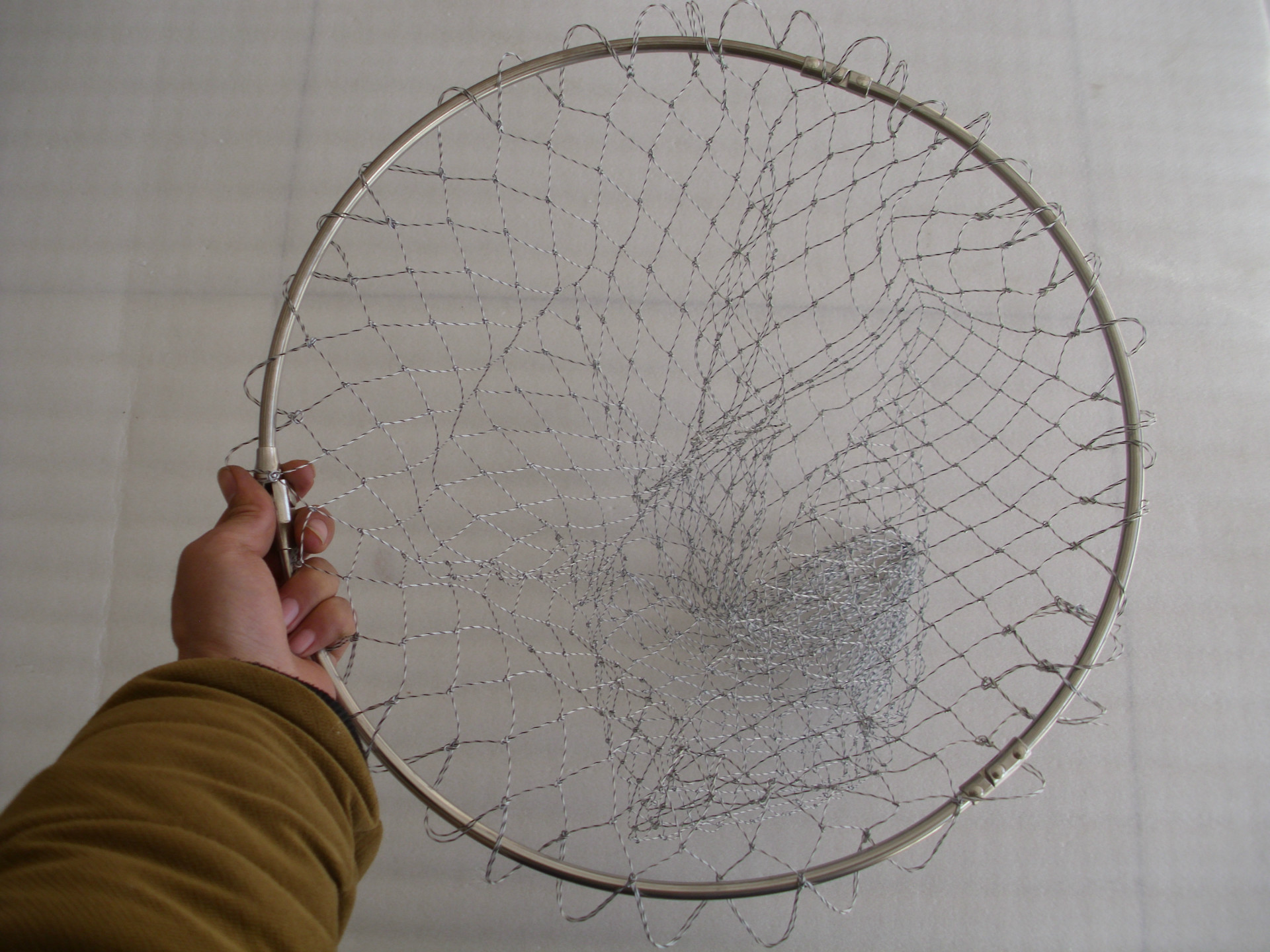 不锈钢大力马抄网头 可折叠大力马抄网 40 50 户外垂钓渔具抄网头