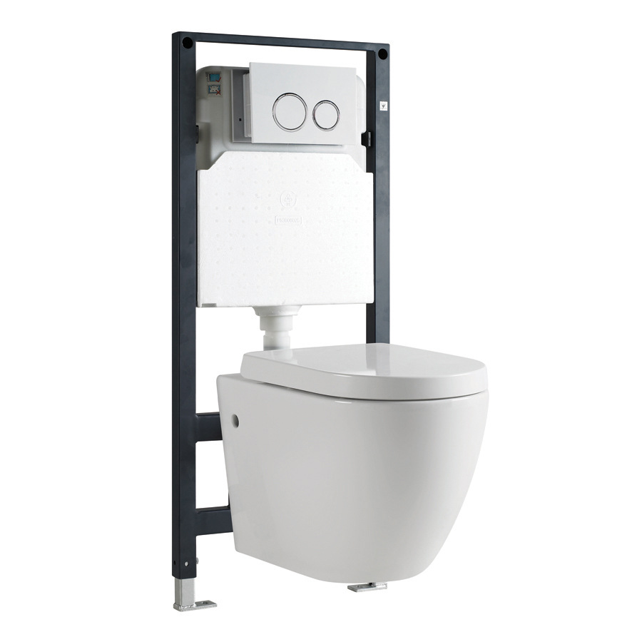 壁挂马桶入墙式座便器隐藏水箱挂便器暗装坐便器