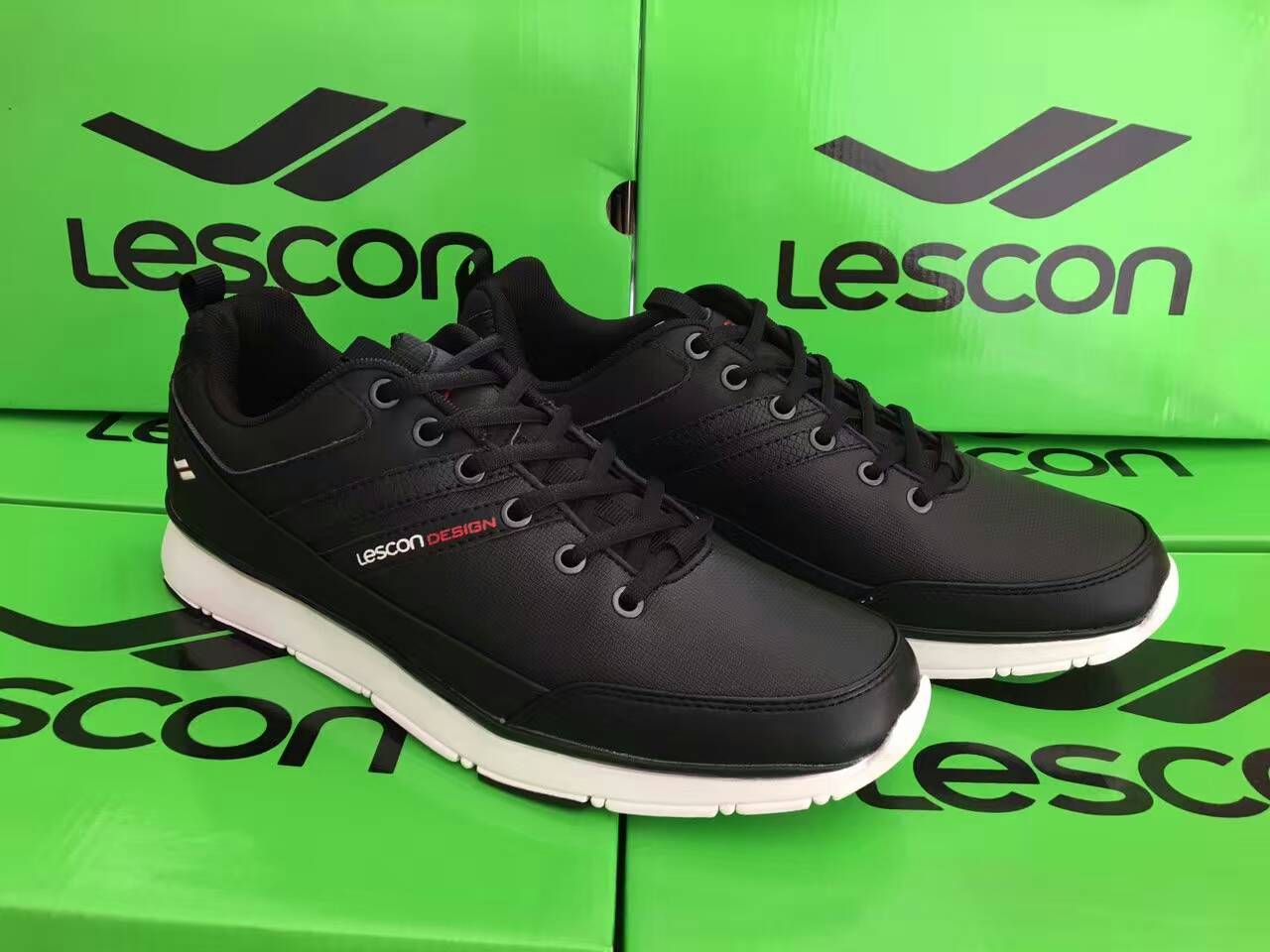 晋江运动鞋lescon品牌2016新款男鞋运动休闲透气跑步鞋跑鞋旅游鞋