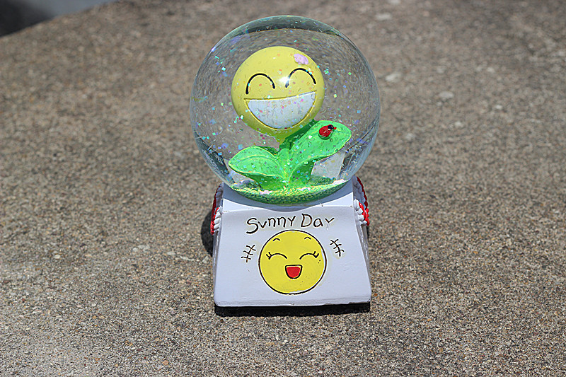 大号旋转水晶球向日葵太阳花音乐盒八音盒创