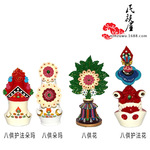 【厂家直销】藏饰摆件批发西藏工艺品藏族特色中号八供护法花朵玛