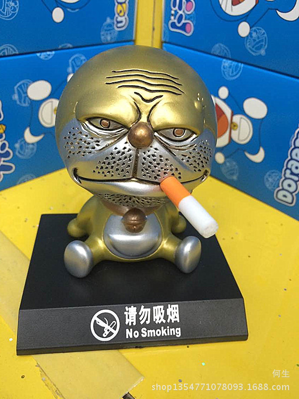 恶搞 机器蓝猫抽烟 摇头 汽车摆件 小叮当摇头公仔 4款