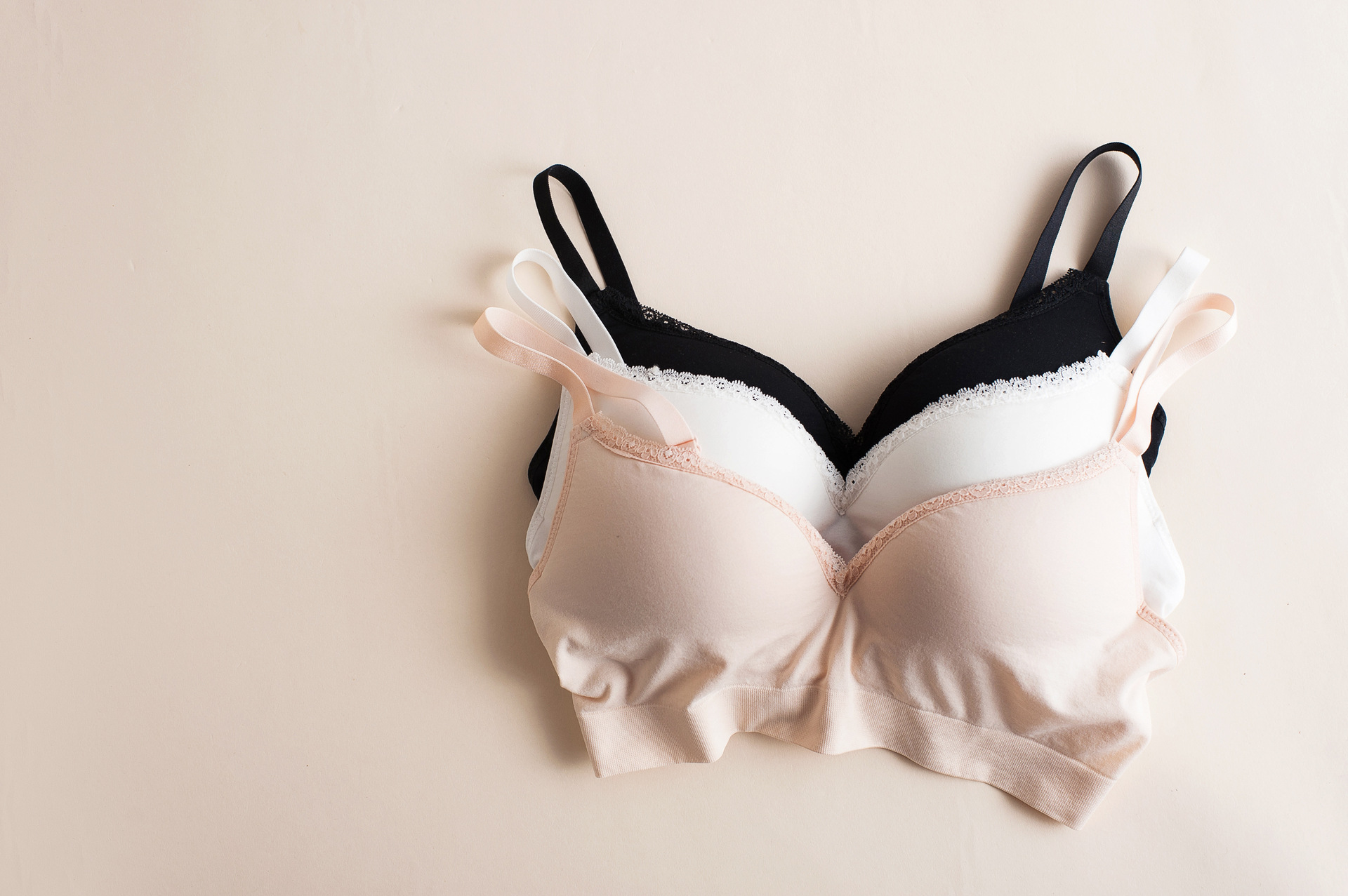 新品 春夏季薄款小条蕾丝边舒适文胸 女士内衣