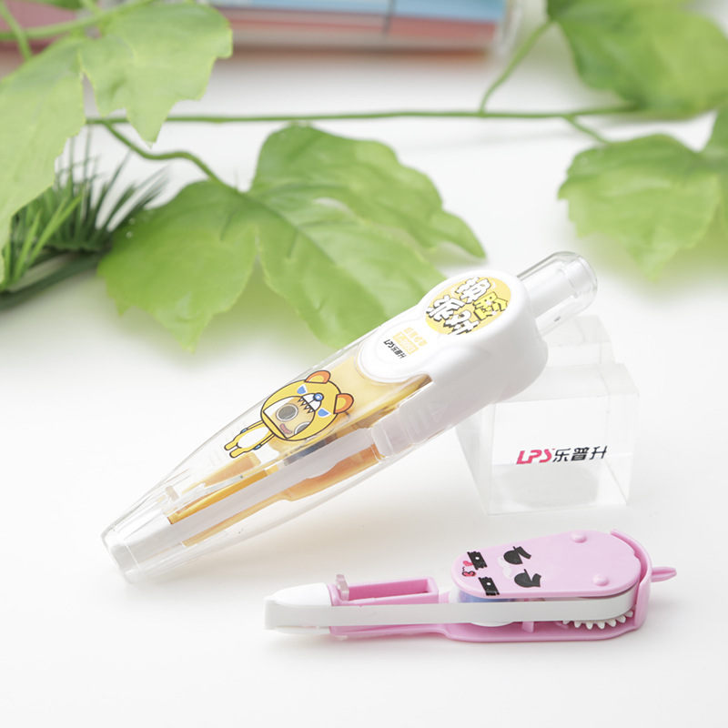 乐普升t-9993按动涂改带pet透明超薄带修正带创意可爱文具