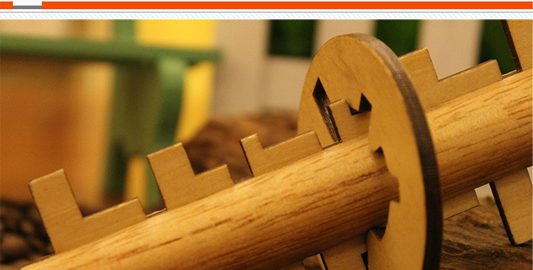 孔明锁鲁班锁 竹制解锁钥匙 拆装成人益智玩具 儿童智力解环