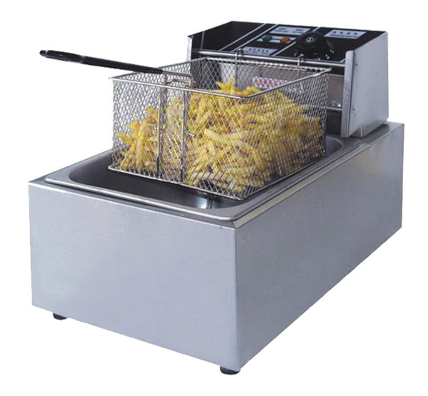 油炸炉|台式单缸单筛电炸炉|单锅燃气油炸锅