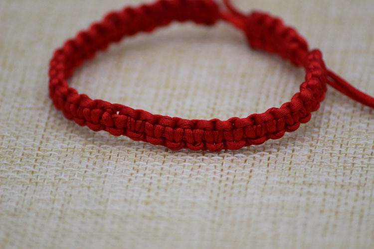 端午节平结手链 抽拉绳宝宝压惊手链 节日赠品 手工编织红绳