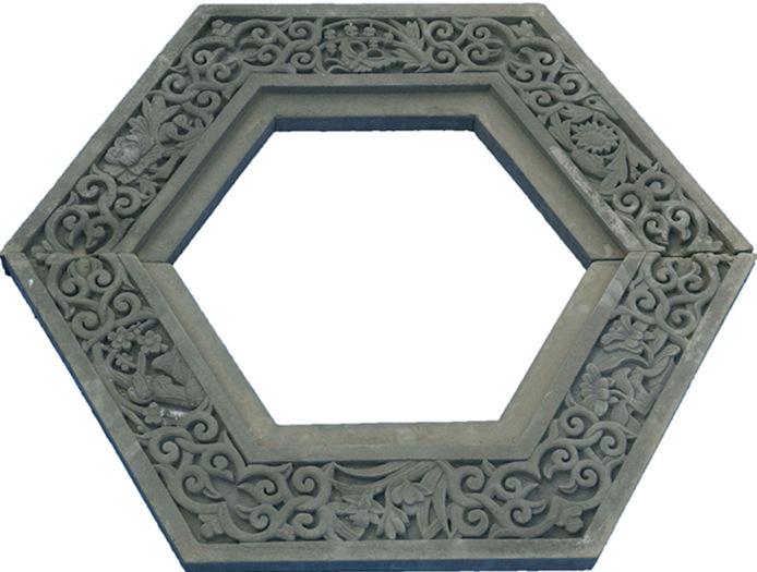 港华砖雕 六角什锦窗 仿古建筑园林主题公园游廊花墙透窗漏窗定制