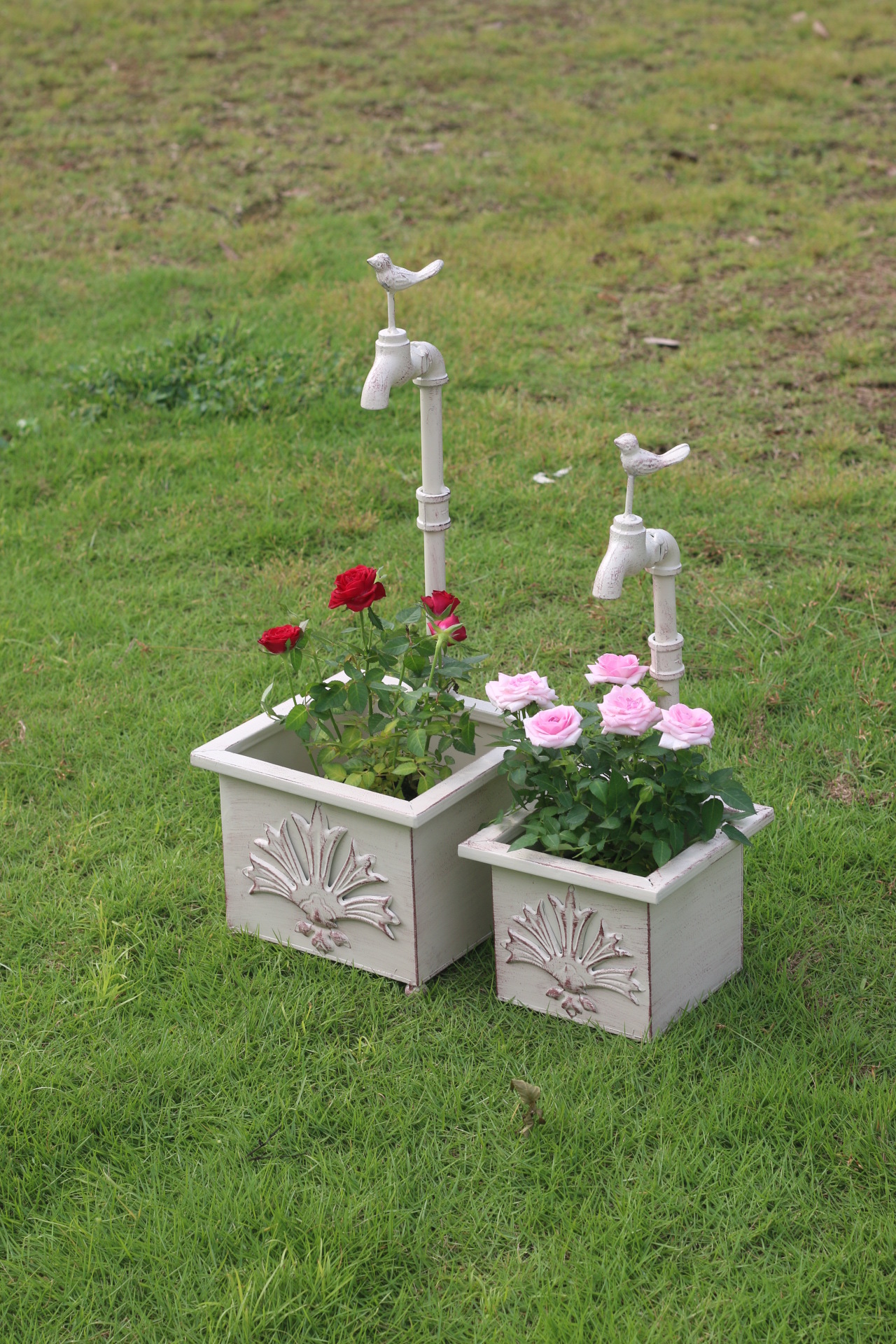 艾森家居用品仿真花器绿萝花盆多肉花盆复古做旧北欧简约室内花盆