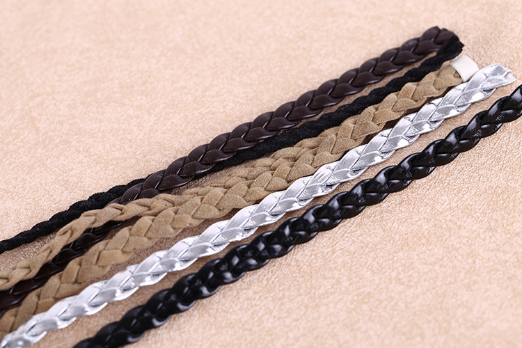 皮绳3股编织扁皮绳 服饰服装配件绳子吊绳