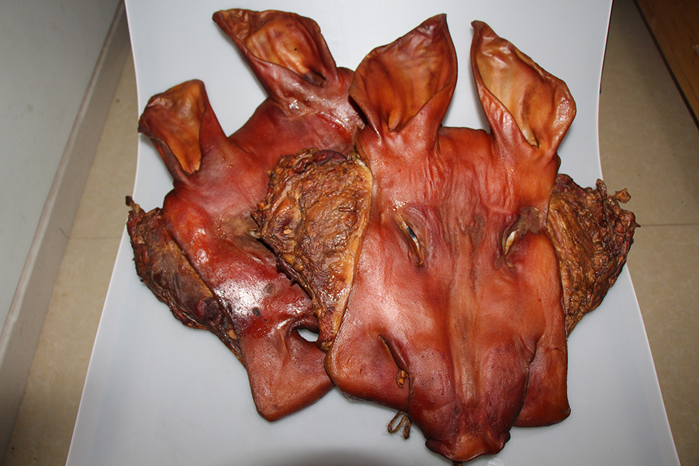 钟老大腊肉腊猪头肉农家烟熏风味烟熏肉类烟熏腊猪头肉(整头)