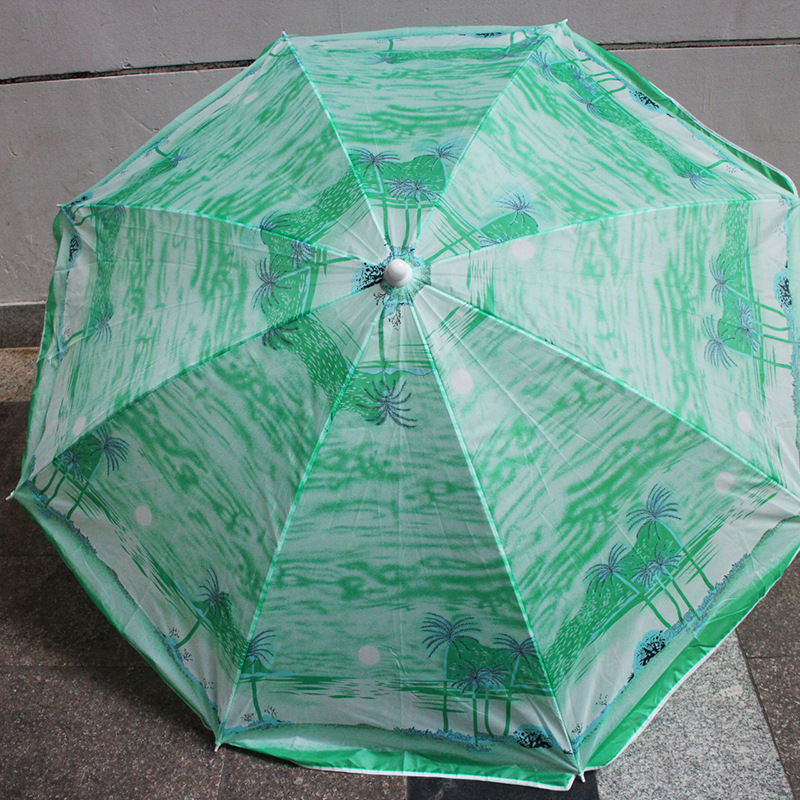 Beach Umbrella 8-Bone Straight Rod Big Umbrella Oxford Cloth Rain-Proof Sunscreen Long Handle Fishing Umbrella Foreign Trade Printing Logo Sun Umbrella