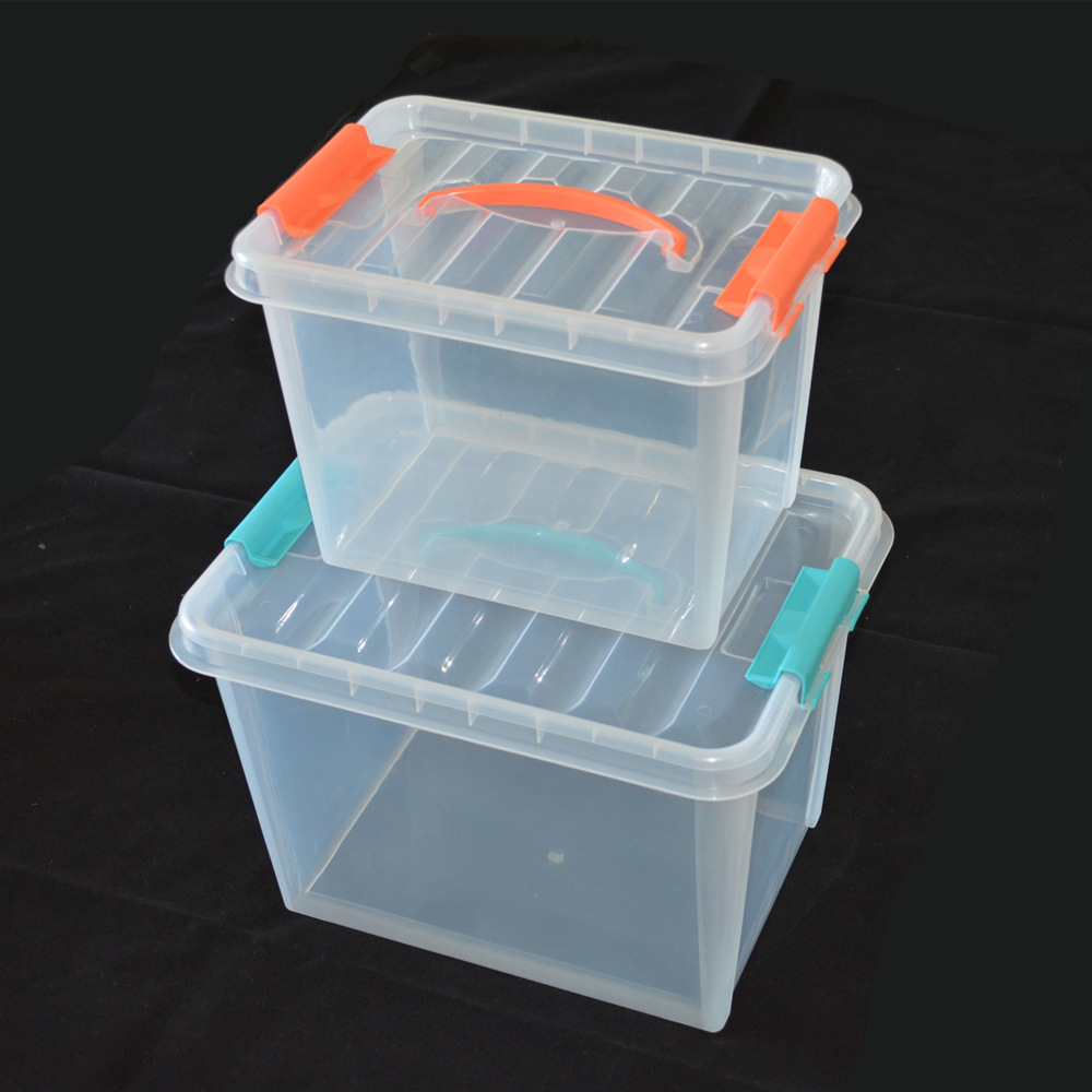 收纳箱 塑料加厚透明可印刷logo 整理箱 家用小号周转箱批发