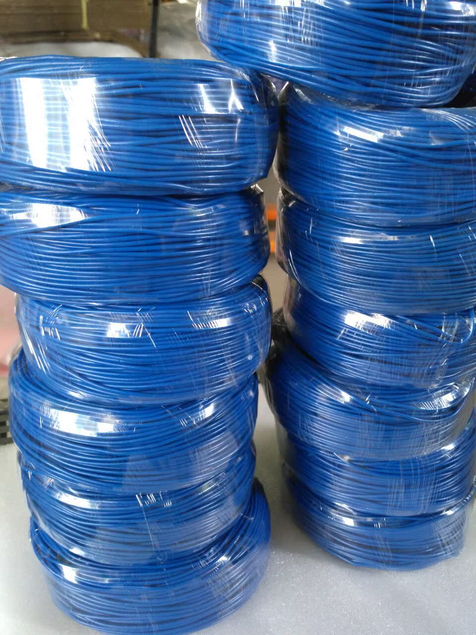 厂家低价 库存0利润批发 国标电源线材/内芯线pvc线 ac线 兰色