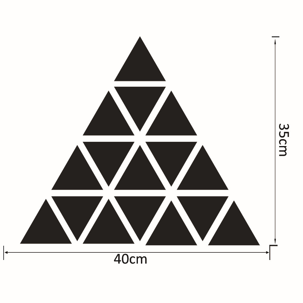 jm045diy自由组合三角形镜面墙贴客厅卧室背景装饰镜贴 创意家居