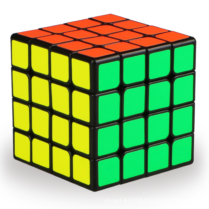 【奇艺魔方格 无缺四阶 黑色】高端速拧4阶比赛魔方刷爆手速