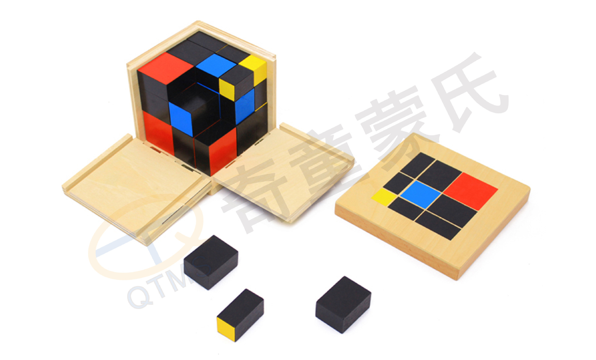 厂家直销 三项式 蒙台梭利感官教具婴幼儿童专业早教益智玩具