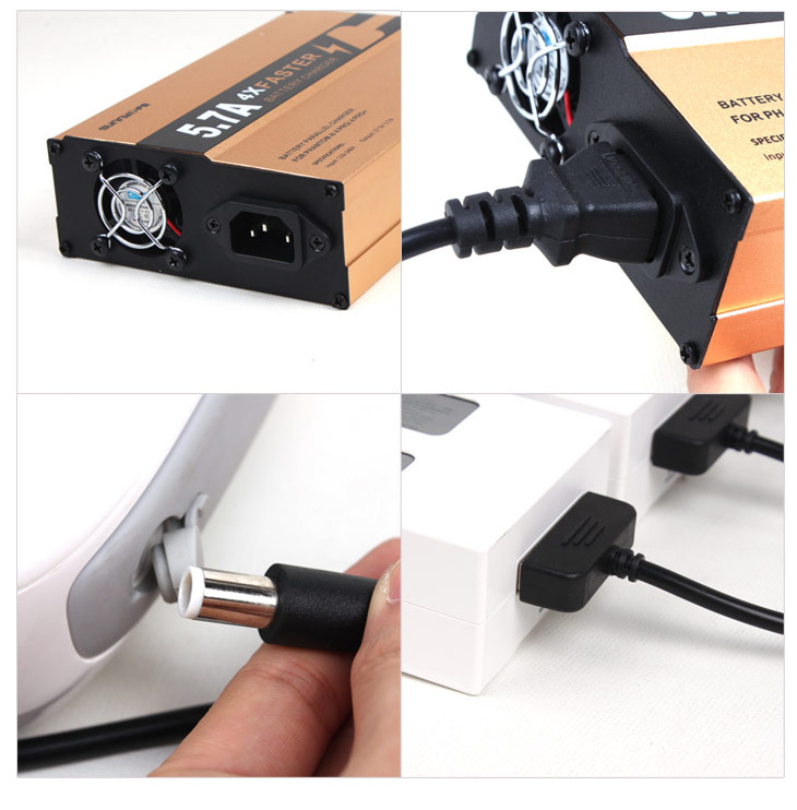 dji大疆精灵4 pro pro  通用遥控器电池快速充电器 一拖四 5.7a