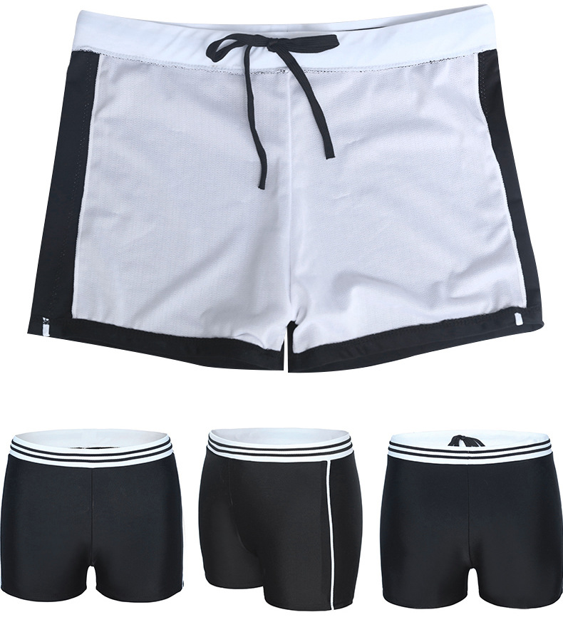 2016男士爆款紧身塑性平角温泉泳裤