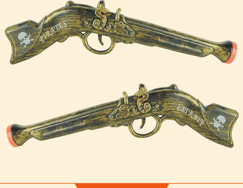 万圣节道具海盗玩具武器装备海盗火枪模型望远镜加勒比海盗枪cos